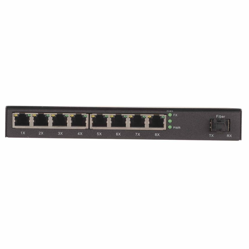 Fiber Ethernet Media Converter 1 Optical Port 8 Electrical Port