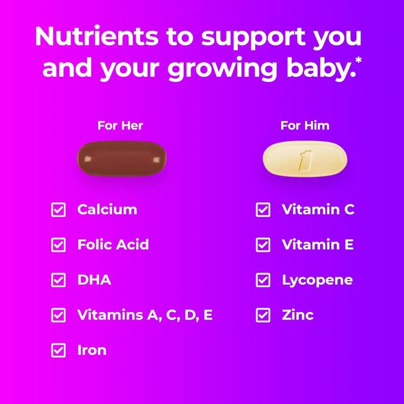 One A Day Paquete Prenatal Multivitaminico Para Pareja 30+30