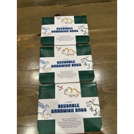 Brightstar 3 Packs Of Reusable Plastic Sandwich Bags- Blue and Green by Brightstar Products