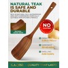 Nonstick Wooden Spatula for Cooking, Finely Polished Teak Wooden Utensils,