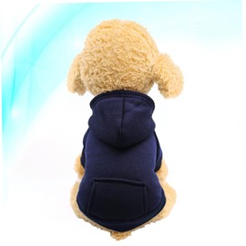 WOONEKY Dog Warmth Coat Pockets Customes for Pet Autumn Warmth l Size Navy Comfortable Fit