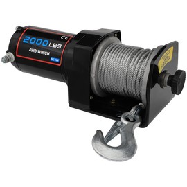 SCITOO 12V 2000LB Electric Winch Towing Trailer Steel Cable Off Road for Jeep Wrangler