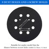 iFCOW 5" 8 Holes Sanding Pad Replacement for Ryobi Ridgid
