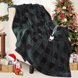 HomeMate Electric Blanket Heated Full Size - 72“x84“ Ultra Soft Cozy Flannel Heating Blanket with 10 Fast Heat Levels 8 Hours Auto Off Over-Heated Protection ETL Certification Keep Warm in Home Office