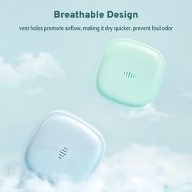 Slim Retainer Case with Air Vent Holes, Stylish Small Aligner Case with Magnetic Closure, Sleek Travel Retainer Holder Compatible with Invisalign (Purple)