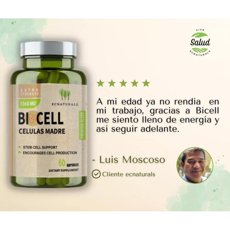 BICELL Regenerador Celular Natural AFA Celulas Madre BICELL 2 Pack