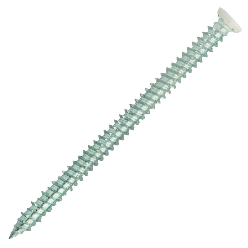 7.5 x 112mm WHITE HEAD Concrete Door Frame Fixing Screw