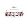 Crysdue Wedding Bridal Bracelets for Brides, Red Cubic Zirconia Tennis