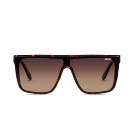 Quay - Sunglasses for Men & Women, Polarized Shield Lenses with UV Protection, Oversized Sunglasses (Nightfall Medium, Tortoise)