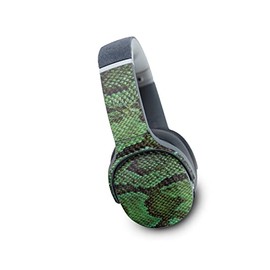 MightySkins Carbon Fiber Skin Compatible with Skullcandy Crusher Evo Wireless - Green Serpent | Protective, Durable Textured Carbon Fiber Finish | Easy to Apply | Made in The USA