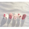 [Premium handmade embossed nail] Pink angel cat - Coffin Egg