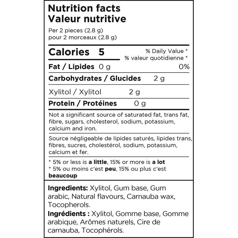 PUR 100% Xylitol Chewing Gum, Spearmint, Sugar + Aspartame Free,