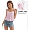OMKAGI Cute Peplum Camisole Tops for Women Built in Bra
