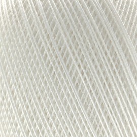 Sensy Crochet Thread Classic Size 10, 100% Mercerized Giza Cotton, 617 Yards, Gauge 0 Lace (White)