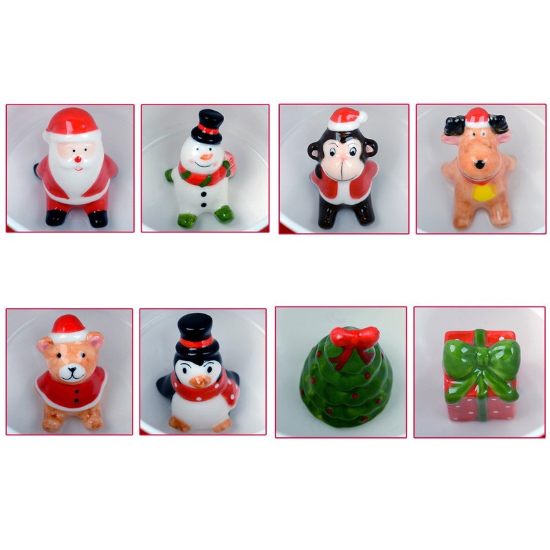 zah 300 ml Animal 3d taza mañana Taza, Santa Claus,