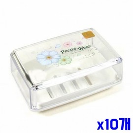 Large transparent lid soap box x10