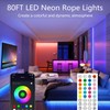 httpsmp Led Neon Rope Lights,80FT Flexible Strip Light Control with