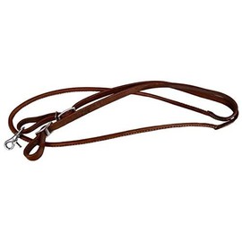Showman 5/8" X 7' One Piece Leather Rolled Middle Roping Rein w/ Conway Buckles (Medium Oil)