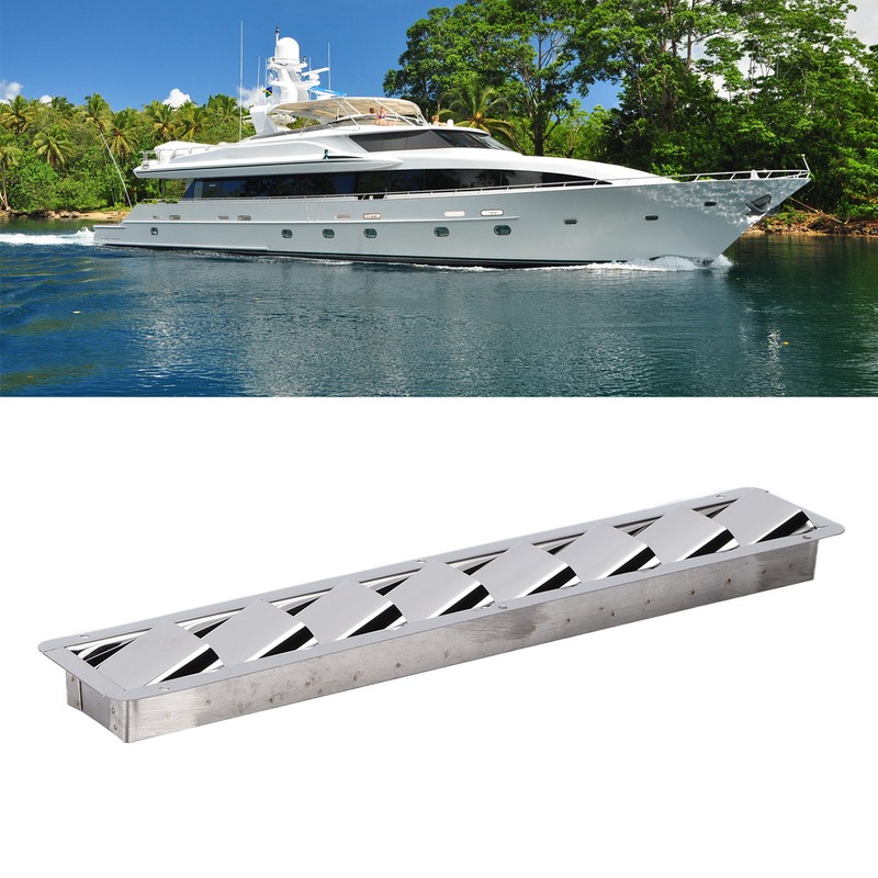 Marine Vent Grille Oblong Stainless Steel 8 Slots Grid Cover