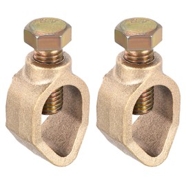 sourcing map Ground Rod Clamp Grounding Clamps 5/8" Wire Connector Great for Pipe Range Pack of 2