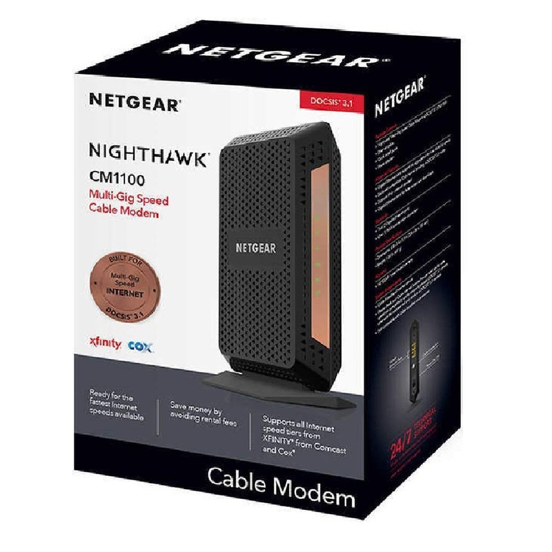 Netgear Nighthawk CM1100 DOCSIS 3.1 Cable Modem (Renewed)