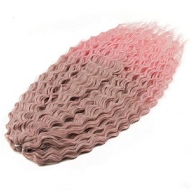 Luovce Synthetic Hair Extension Loose Deep Wave Synthetic Crochet Hair Twist Braiding 22 inches 300 Grams TG-Pink12 Color Pack of 3