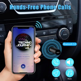 Bluetooth Aux Adapter, Wireless Bluetooth Car Adapter, Mini Portable 3.5mm Aux Receiver for Car, Headphones, Home Stereo Music System (Black)