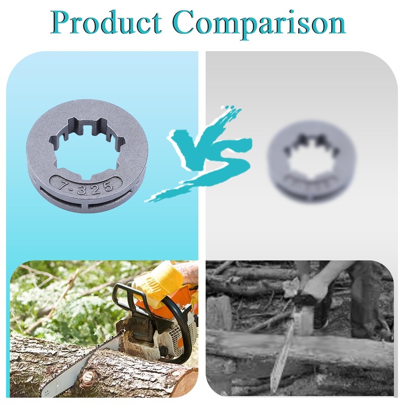 Atunee 4Pcs .325" 7T Chain Sprocket Rim for Stihl 026