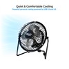 Comfort Zone 4-inch All-Metal Desk Fan with USB or Power