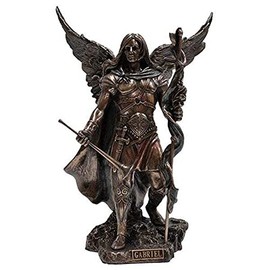 US Studio Collection Archangel Saint Gabriel with Cross and Trumpet Statue Sculpture
