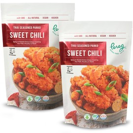 Panko Japanese Style Toasted Bread Crumbs (9 oz) - Thai Sweet Chilli Flavor - Seasoned & Flavored Bread Crumbs - Add crunch & Crispiness To Your Recipes