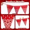 5PCS Western Cowboy Party Decorations, Pre-Strung Red Bandana Triangle Pennant