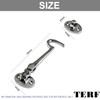 TERF® 100mm Heavy Duty Polished Chrome Cabin Door Hook and