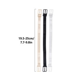 Pack of 3 Bra Straps Holder Clip Women's Adjustable Bra Clips for Back Non-Slip Elastic Bra Straps Clip for Women Running Climbing Training, White, complexion, black