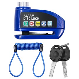 CENPEK Bicycle Lock Disc Brake Lock with Anti-Theft Alarm Sound 130dB Super Loud with Reminder Cable for Bike Motorcycle Scooter