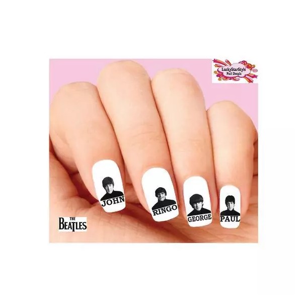 Waterslide Nail Decals Set of 20 - The Beatles with