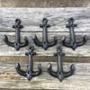 Facaler Nautical Cast Iron Ship Anchor Weathered Nautical Wall Hooks