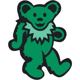 Dancing Bear - Green with Light Necklace - Bumper Sticker/Decal