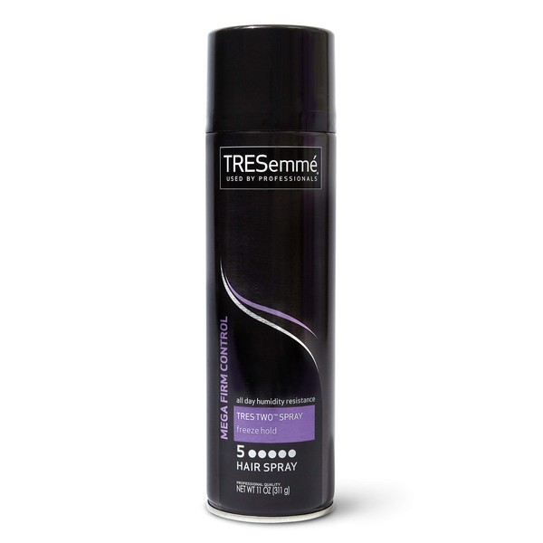 TRESemmé TRES Two Aerosol Hairspray For All Hair Types Freeze Hold Hair Styling Anti-Frizz Hairspray With All-Day Humidity Resistance 11 oz