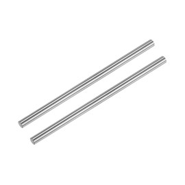 uxcell 2pcs Linear Motion Rods 10mm x 200mm (0.39 x 7.87 Inches) Case Hardened Chrome Plated Linear Rail Shaft Round Guides for 3D Printer, DIY, CNC