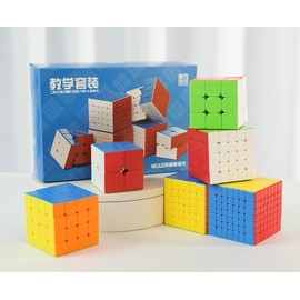 Moyu MFJS WCA 2x2-7x7 Speed Cube Teaching Set, 2x2 3x3 4x4 5x5 6x6 7x7 Magic Cube Gift Toys for Kids & Adults
