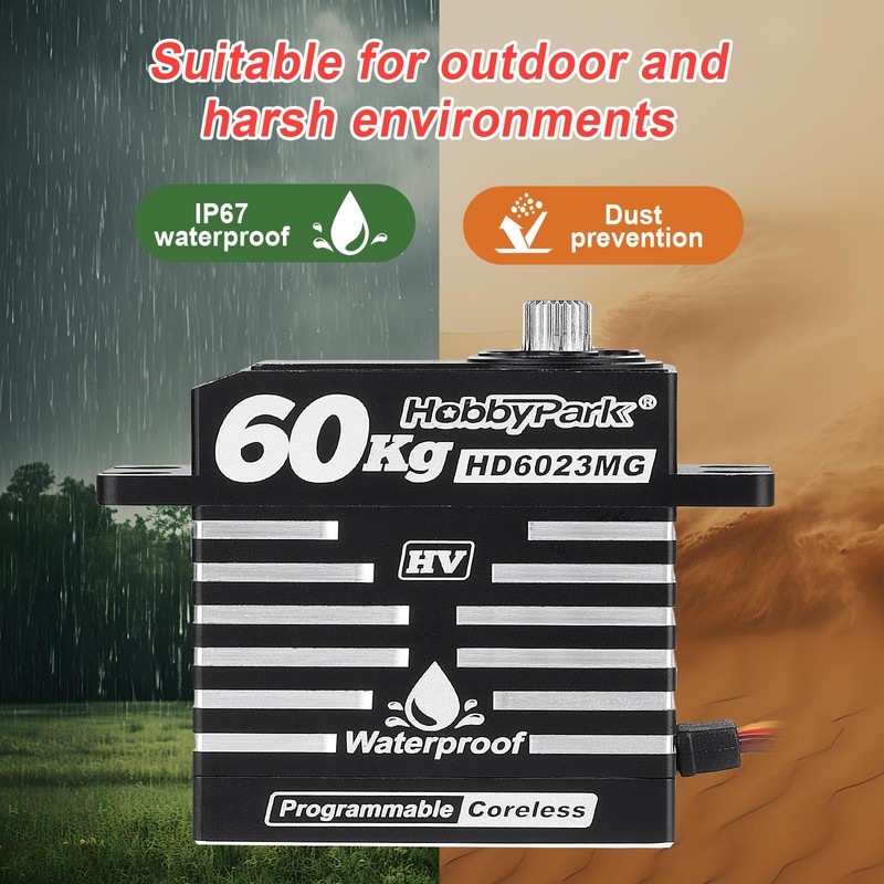 HobbyPark Waterproof 828oz-in 60KG High Torque Servo Coreless Motor 8.4V