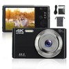 Digital Camera, 4K 44MP 16X Digital Zoom Point and Shoot