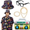 Hicarer 6 Pcs 80s 90s Outfits Accessories Set for Men