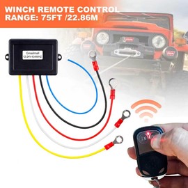 Gmailmall Wireless Winch Remote Control Kit for Truck Jeep ATV SUV, 12V 24V Handset Recovery Waterproof Winch Remote Control Switch Receiver Kit for Car