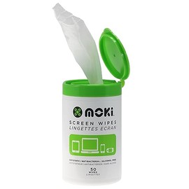 Moki Alcohol Free Laptop/Computer Screen Wipes (Pack of 50)