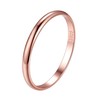 925 Sterling Silver Rose Gold Plated High Polished Simple Delicate