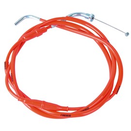 NIBBI High Performance Motorcycle Throttle Cable Adjustable GY6 Scooter Throttle Cable Flat Slide Carburetor Throttle Cable Red 185CM Fit Yamaha TaoTao Kymco SYM GY6 Scooter 125 150 Moped (red)