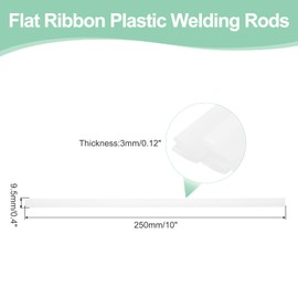 MECCANIXITY 5 Pcs White Plastic Welding Rods 9.5mm x 250mm PE Flat Ribbon Welding Strip with Smoothing Tools for Repairing Water Tanks Forklift Pallets Trash Cans(0.4inch x 10inch)