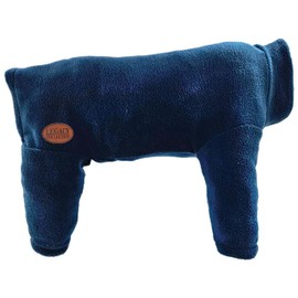 HugglePets Legacy Polar Fleece Dog Jumper (Navy Blue - Extra Large 65cm) 100% Polyester Water-Resistant Microfleece with Underbelly & Leg Protection. Full Body Warm Dog Coats.